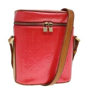 LOUIS VUITTON Monogram Vernis Sullivan Vertical Bag Pink M91259 LV Auth 89190